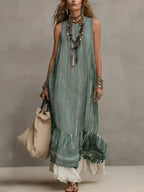 Women's Striped Lace Dress