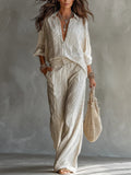 Women's Minimalist Style Striped Suit