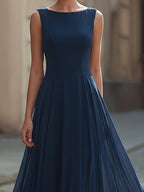 Elegant A-line Sleeveless Maxi Dress