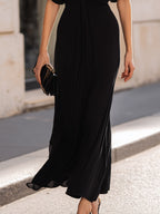 Elegant Chiffon Draped Evening Gown