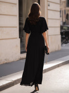 Elegant Chiffon Draped Evening Gown