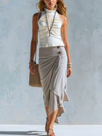 Effortlessly Create A Bohemian Style White Pleated Top