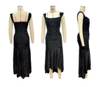Black bell floral maxi dress