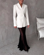 Fashion Jacket & Perspective Skirt Two-Piece Set