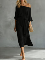 Women's Casual Comfortable Off-shoulder Dress