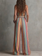 Stylish Colorful Striped Jumpsuit