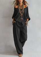 Casual Cozy Loose Linen Cotton Two-piece Set