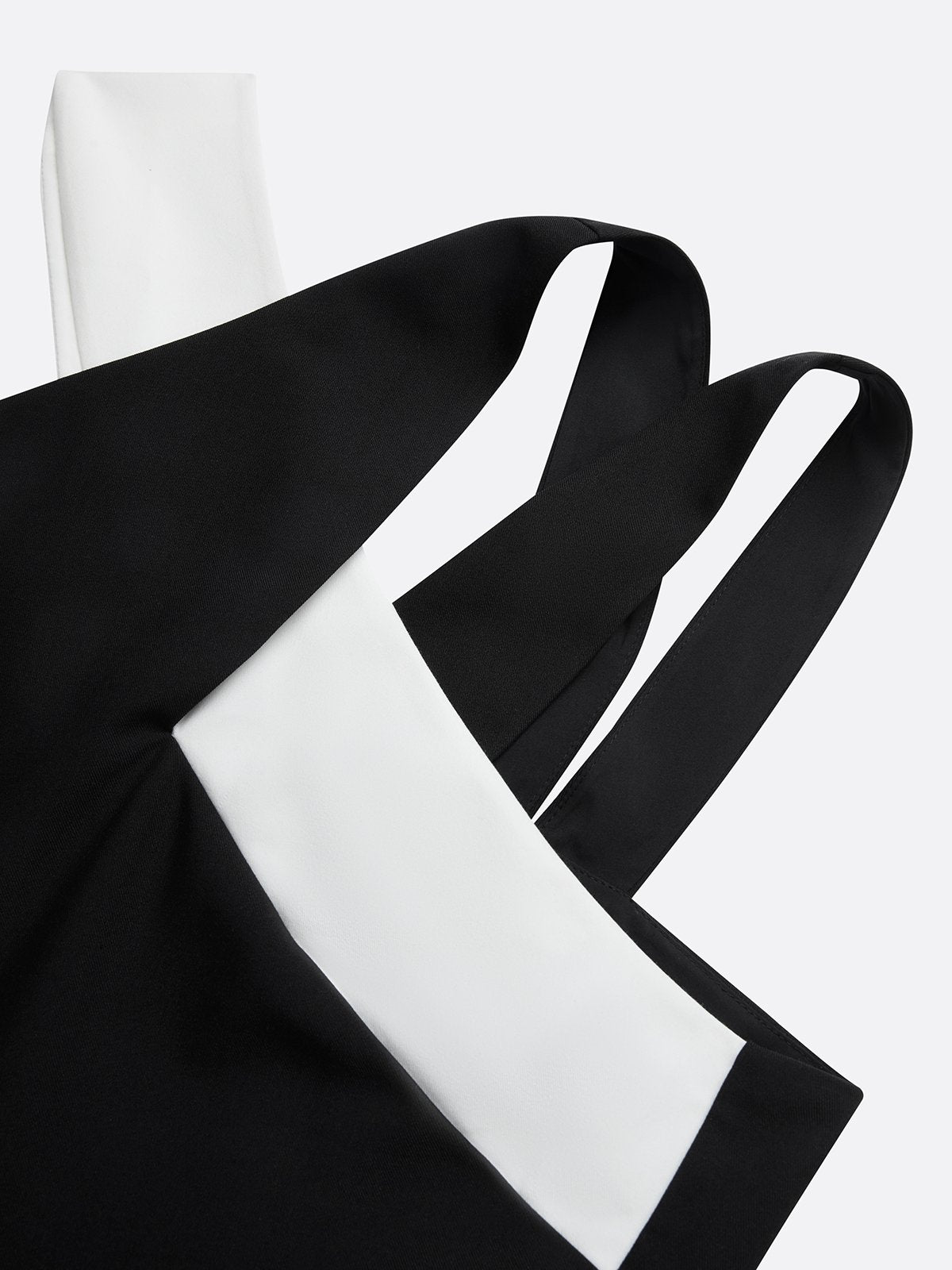 Women Black Cross Pocket Stitching Halter Sleeveless Dressy Jumpsuit