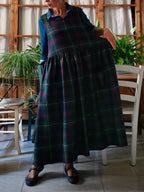 Blue, Green and Red Tartan Apron