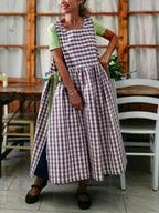 Purple Checkered Apron