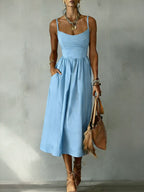 Women's Solid Color Slip Dress