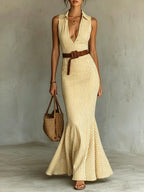 Women's Vintage Striped Slim-fit Dress