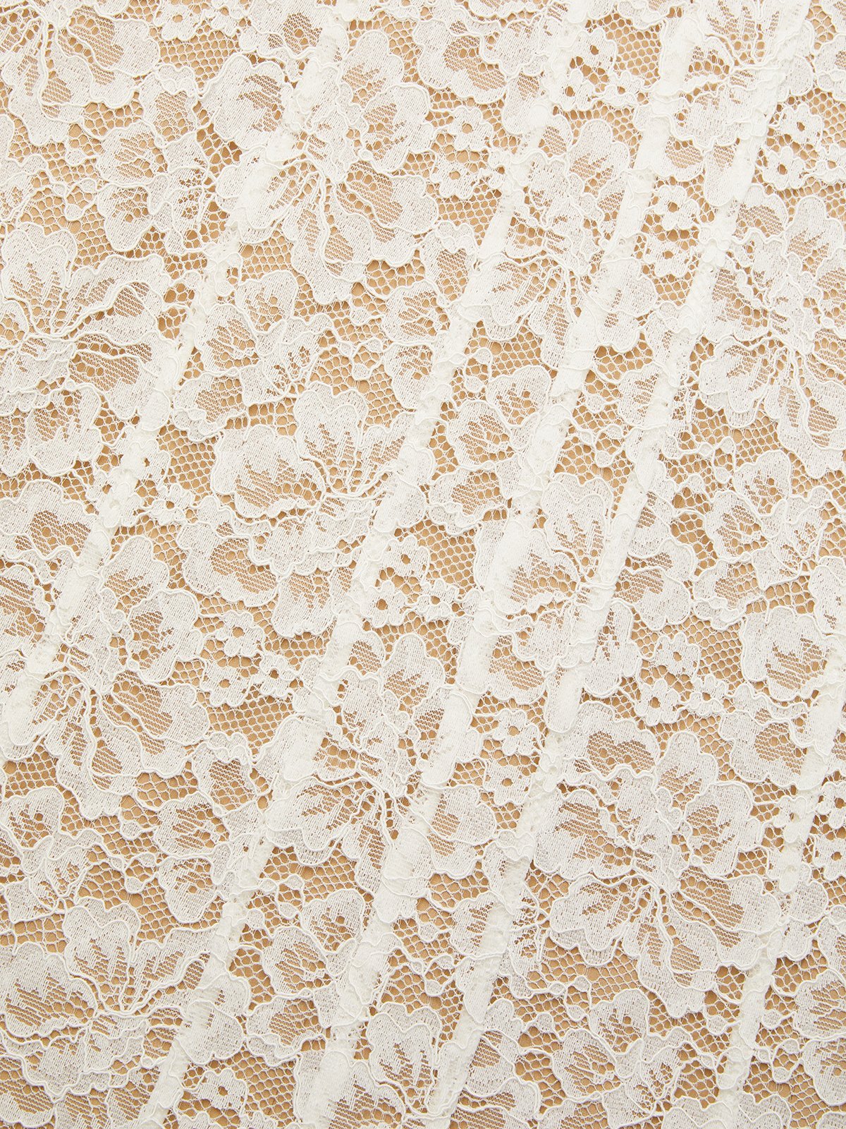White Lace V Neck Sleeveless A-Line Midi Dress