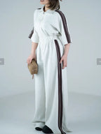 Casual Zip-up Cotton Jumpsuit