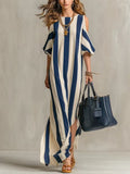 Women's Classic Striped Crew-neck Dress