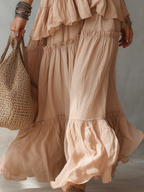 Soft Tiered Halter Skirt Set