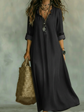 Romantic Ruffled Collar Denim Dress