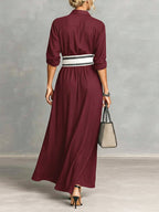Elegant Belted Maxi Dress