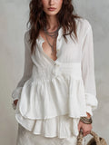 Soft Textured Smocked Waist Blouse