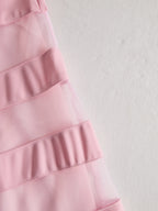 Elegant Sheer Panel Flared Midi Dress