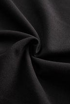 Refined Black Belted Sheath Dress with Mandarin Collar
