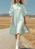 Women's Vintage Striped Shirt Dress