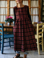 Red & Black Check Apron