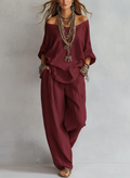 Casual Cozy Loose Linen Cotton Two-piece Set