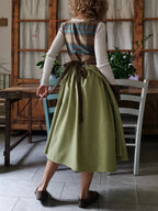 Brown Green Patchwork Apron