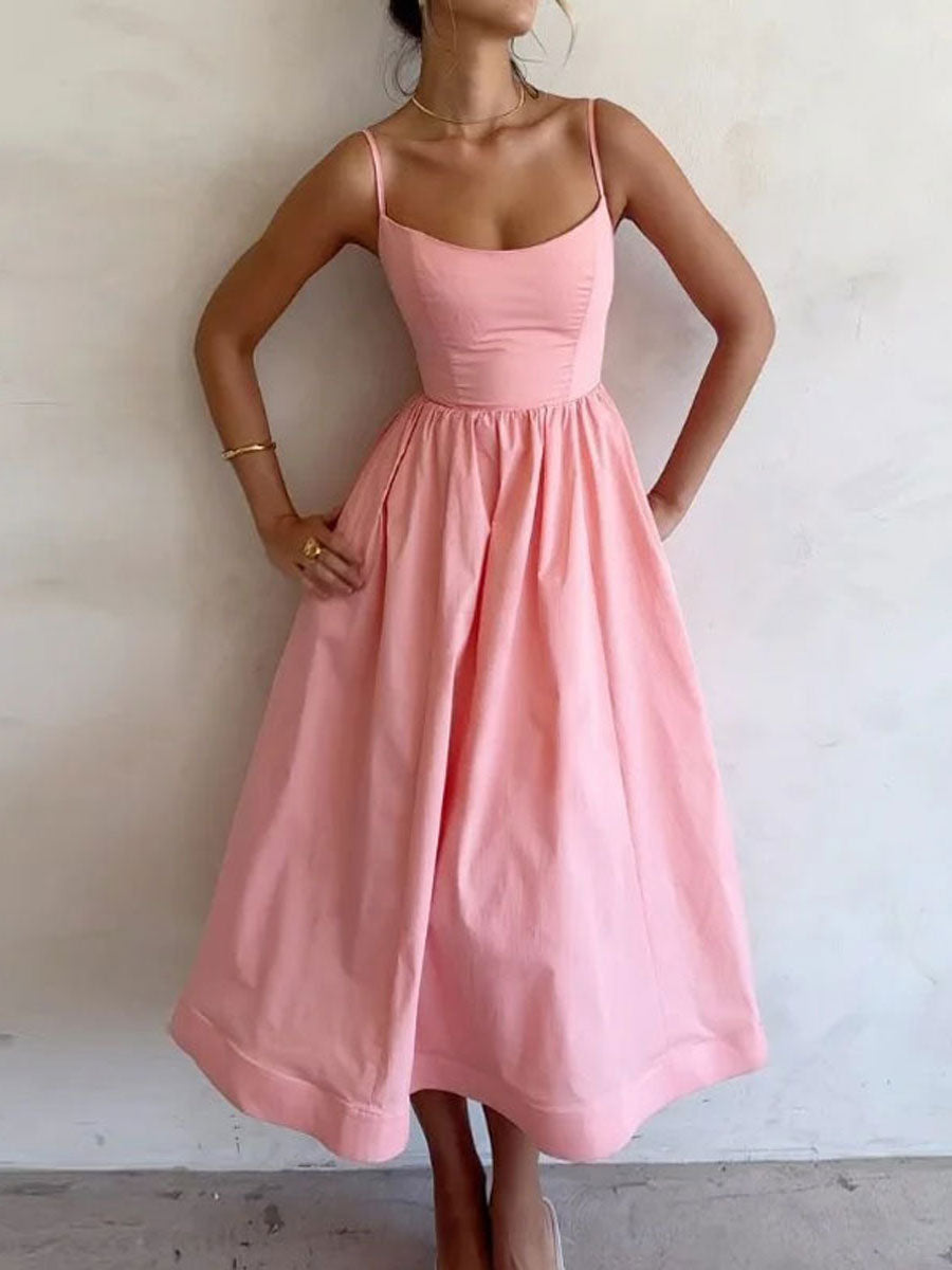 Women's Solid Color Slip Dress