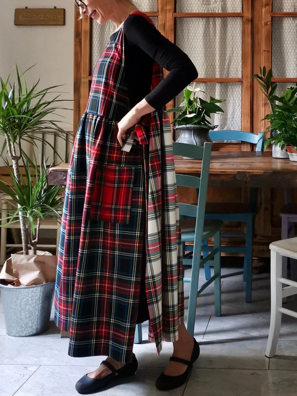 Patchwork Tartan Apron - 3