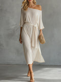 Women's Casual Comfortable Off-shoulder Dress