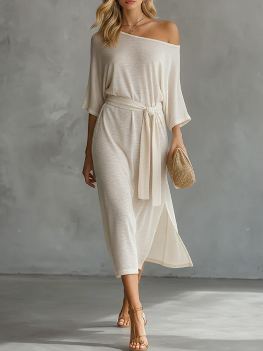 Women's Casual Comfortable Off-shoulder Dress