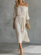 Women's Casual Comfortable Off-shoulder Dress