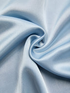 Light Blue Lace Embroidery Ruched Satin One Shoulder Sleeveless Mermaid Floor-length Gown Dress